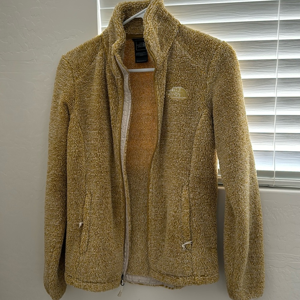 Yellow North Face Terry Jacket